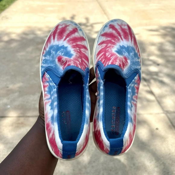 Skechers Women’s Poppy Hippy Hype Colorful Rainbow Tie‎ Dye Canvas Sneakers 7.5 - Picture 6 of 13